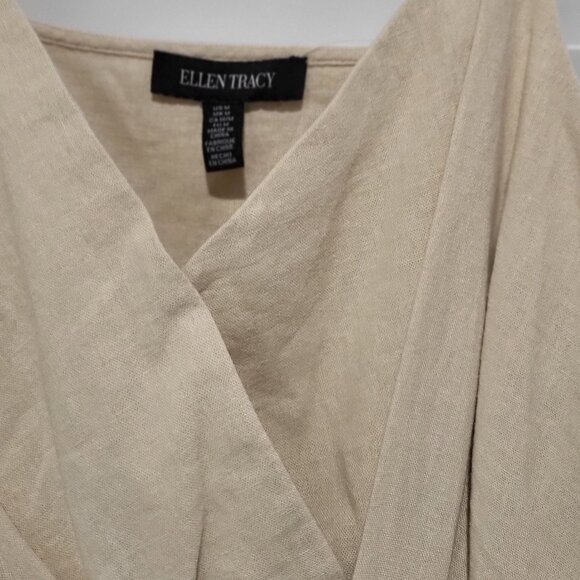 Ellen Tracy Dress Medium, NWOT, Deep Front Pockets Tortoise shell straps - Picture 4 of 12